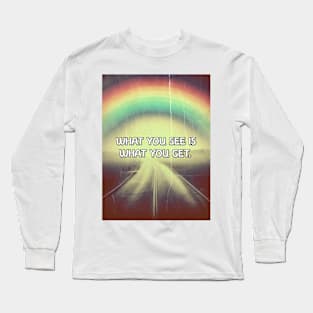 Inspirational quote artwork highway rainbow Long Sleeve T-Shirt